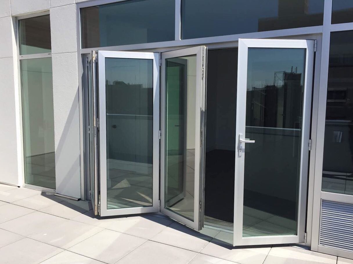 Balcony door installation on NYC residential building